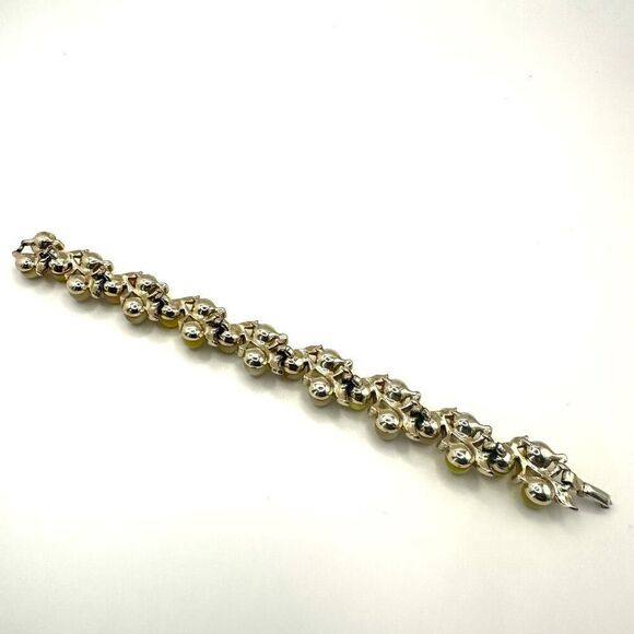 Yellow beaded vintage bracelet - Picture 8 of 9